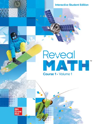 Students in a middle school math classroom working with McGraw Hill Reveal Math materials, practicing problem-solving and applying concepts through real-world activities.