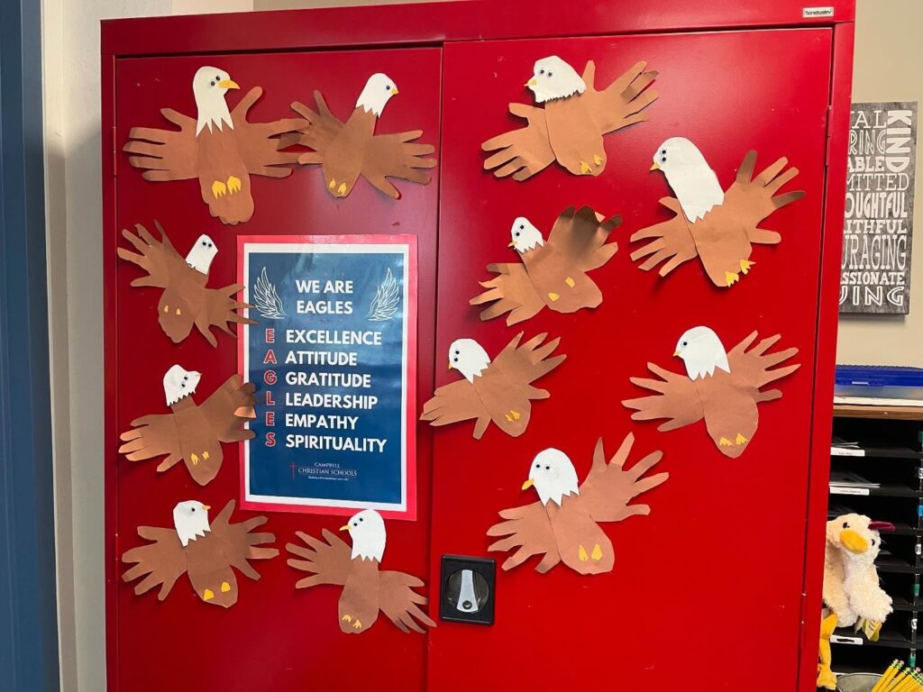Campbell Christian Schools Eagles mascot representing school mission and values