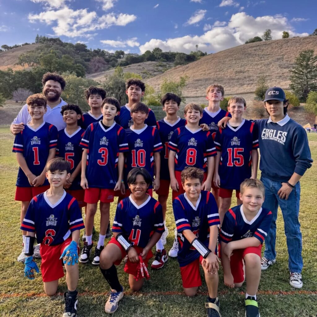 Students playing team sports at Campbell Christian Schools, showcasing teamwork and athletic skills.