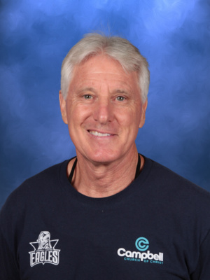 Rick Harmon, Campbell Christian Schools staff member, engaging with students in a classroom setting