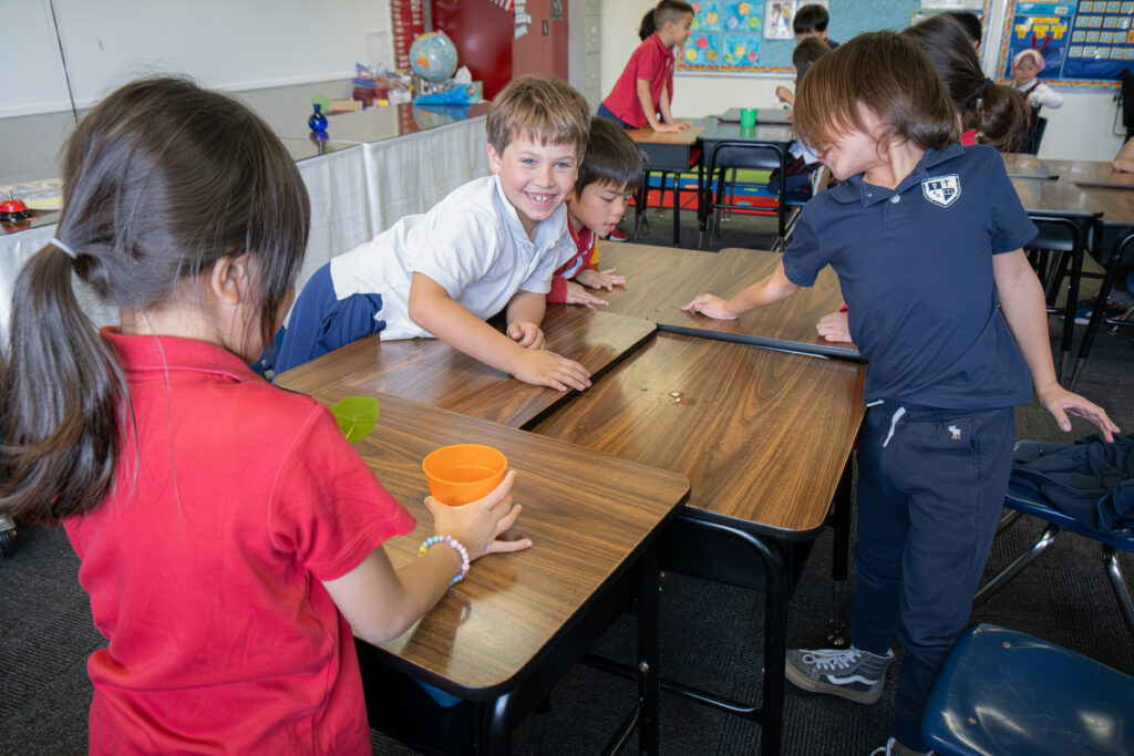 Students engaged in collaborative learning, arts, and physical activities at Campbell Christian Schools