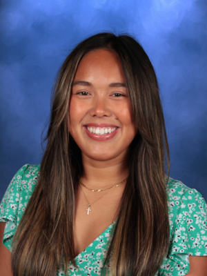 Erika Antivo, Campbell Christian Schools staff member, smiling on campus
